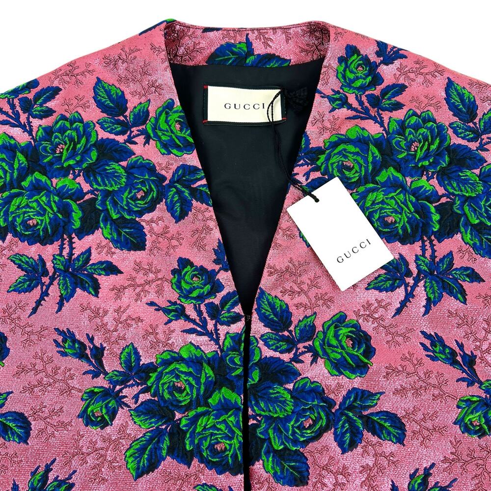 Gucci Floral Embroidered Brocade Cape - Picture 5 of 10